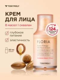 Интенсивно восстанавливающий крем для лица на основе арганового масла / Floria Nutra Energy 100 Hours Cream